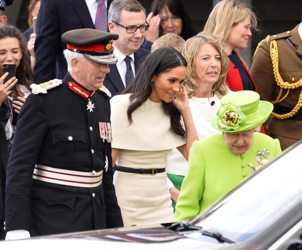  Meghan followed the Queen into a waiting car