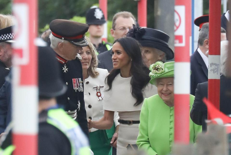  Meghan met with local dignitaries - saying it was the first time she had been up north