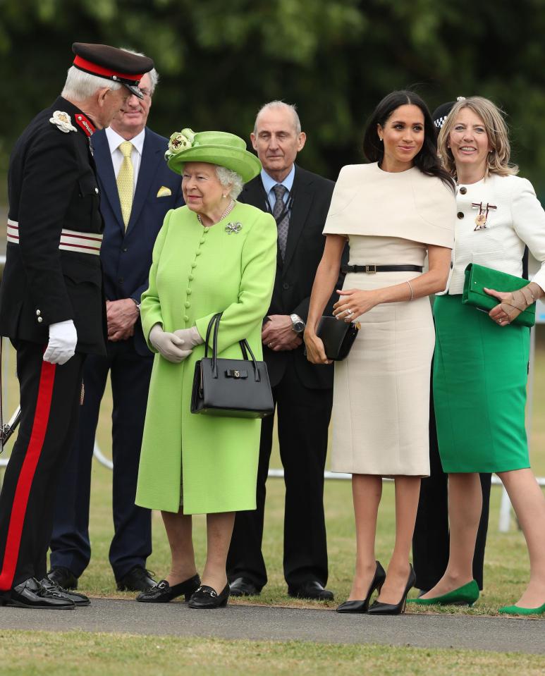  Meghan wore a regal Givenchy design for her first day out as a royal without Prince Harry