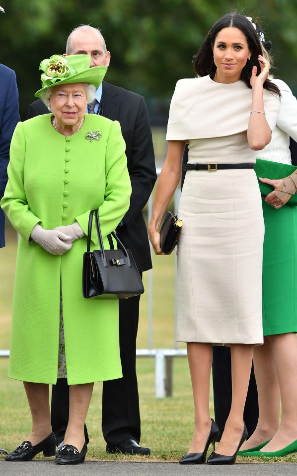 New royal Meghan looked elegant wearing a pair of Sarah Flint black court shoes