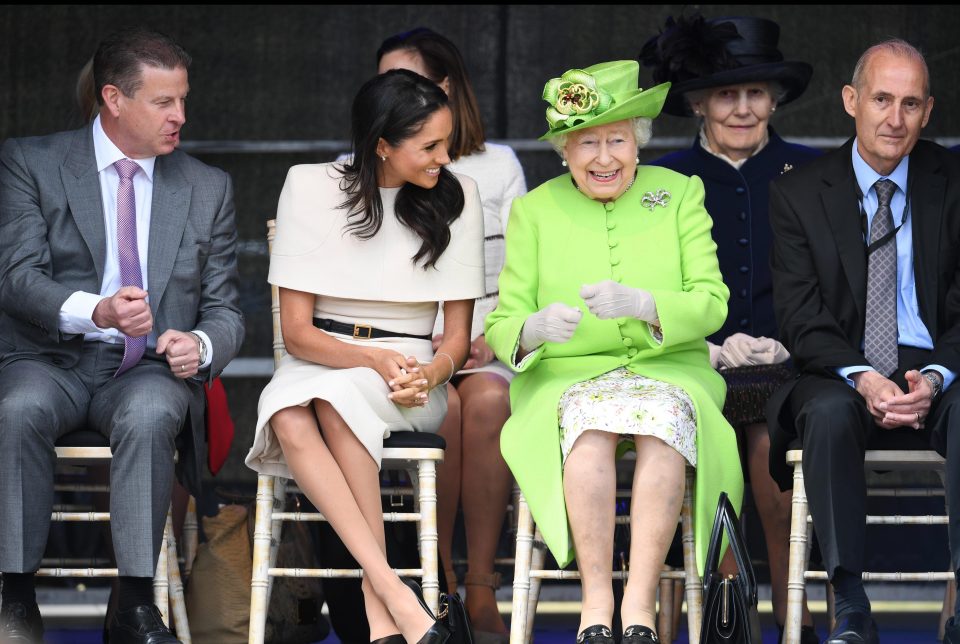  Meghan Markle and The Queen appeared to be getting along famously for their first official trip together