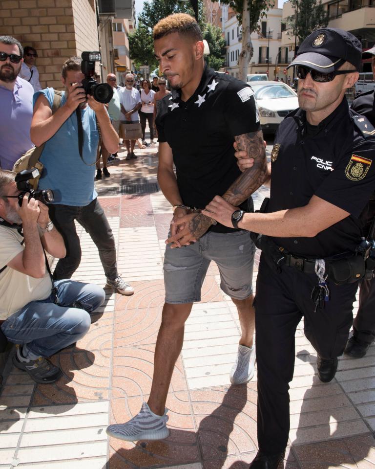  Karlan Ahearne-Grant arrives at the court in Ibiza