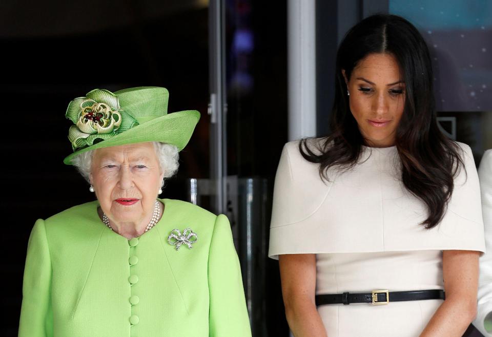  The Queen and Meghan fell silent during the minute of silence in memory to those killed in the Grenfell Tower tragedy