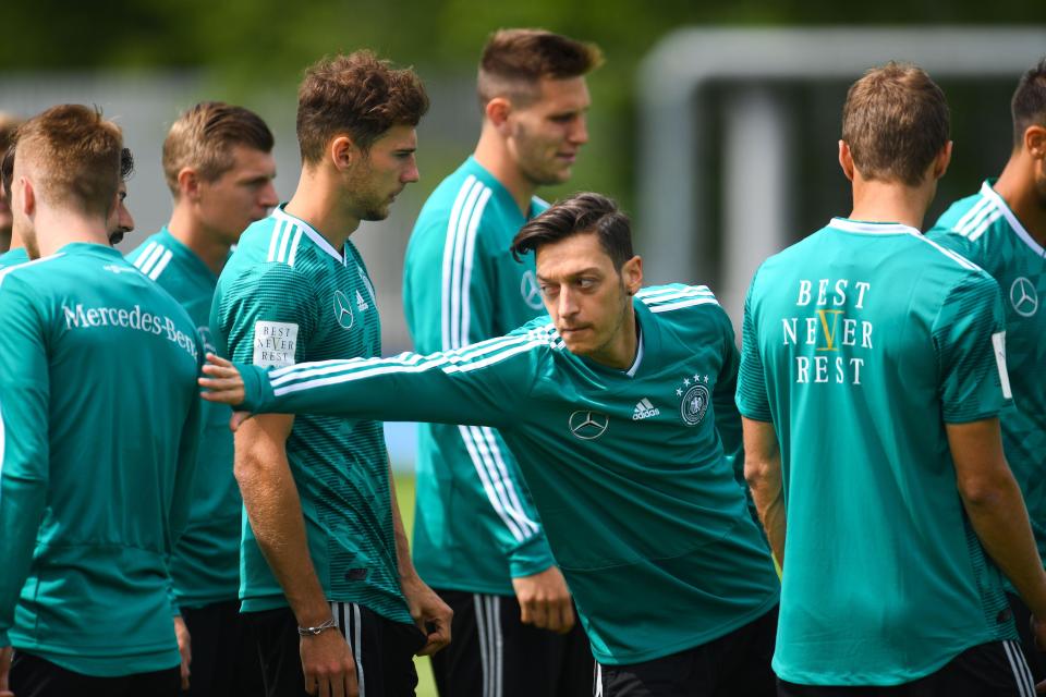  Ozil missed Germany's last two World Cup warm-up matches