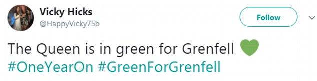  The hashtag #greenforgrenfell has started trending today