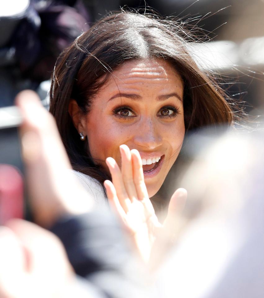  Meghan smiled as crowds as she visited the North of England for the first time