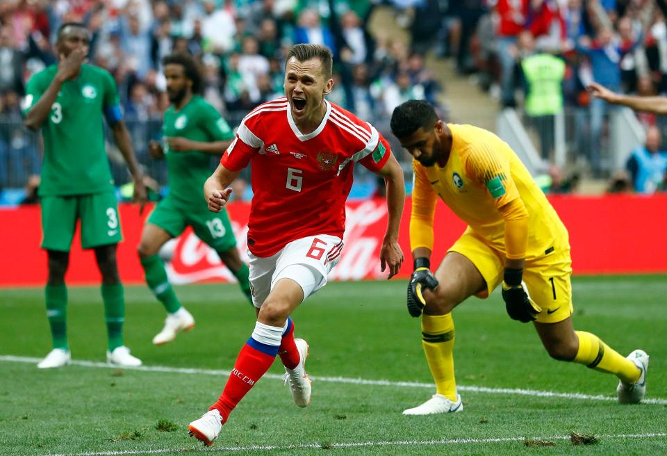  Denis Cheryshev netted Russia's second goal