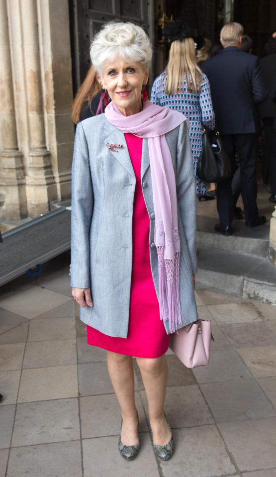  Anita Dobson, who played the actor's onscreen wife, was today at a Service of Thanksgiving for Professor Stephen Hawking at Westminster Abbey