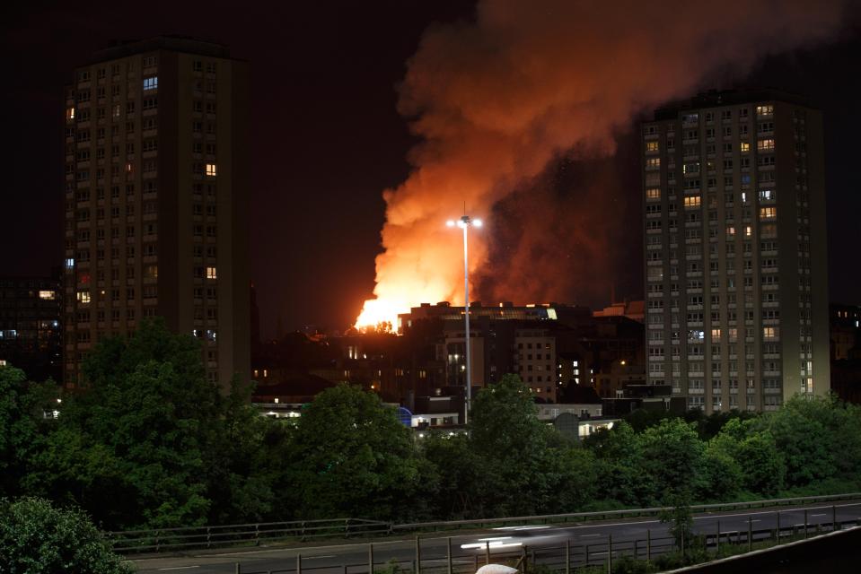  The scene could be viewed for miles around by locals in East Kilbride