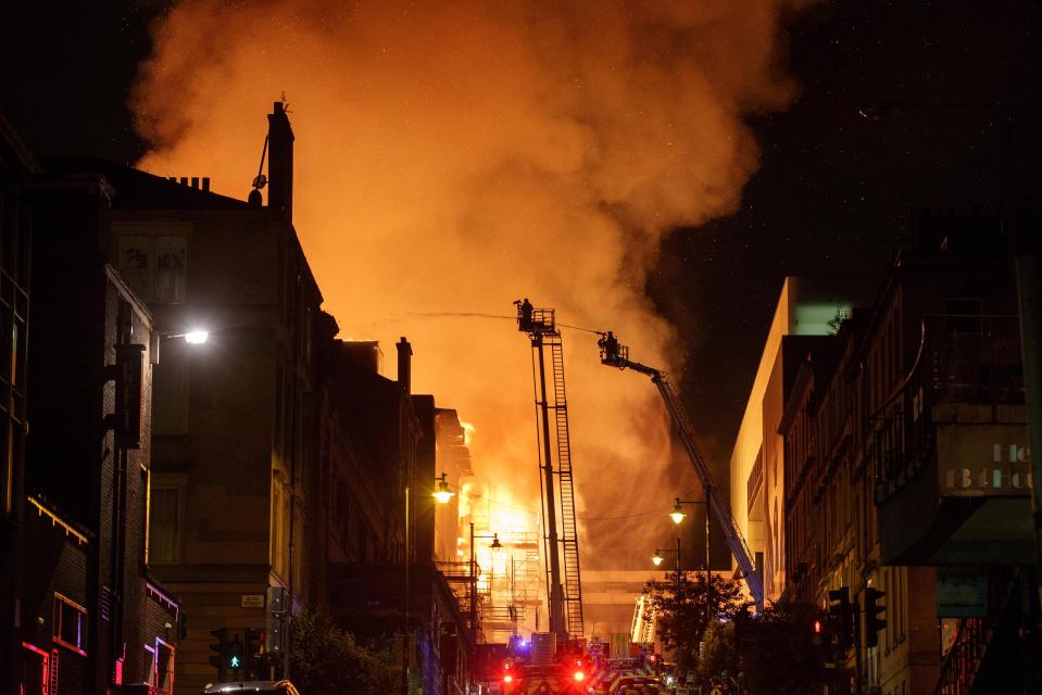  Streets near the blaze were evacuated, while other residents were told to stay indoors with windows shut