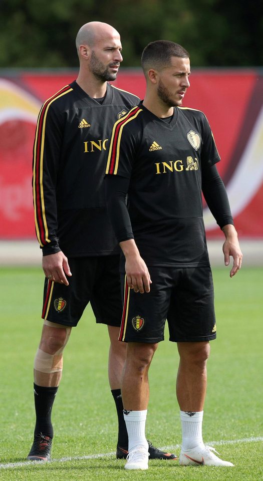  Standby star Laurent Ciman, seen training with Eden Hazard, will return home