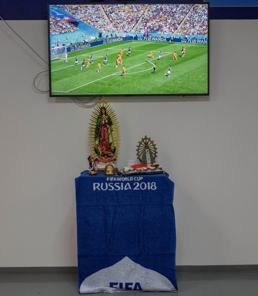 Argentina are one of a few teams to have a prayer area for games