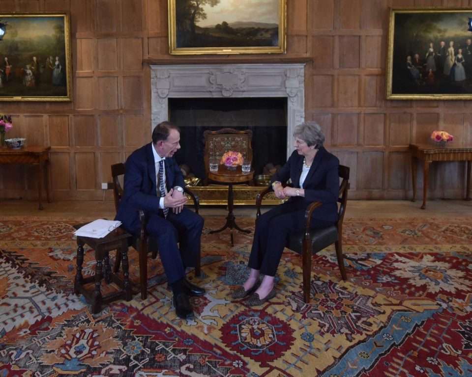  The Prime Minister being interviewed by Andrew Marr at her country home Chequers today