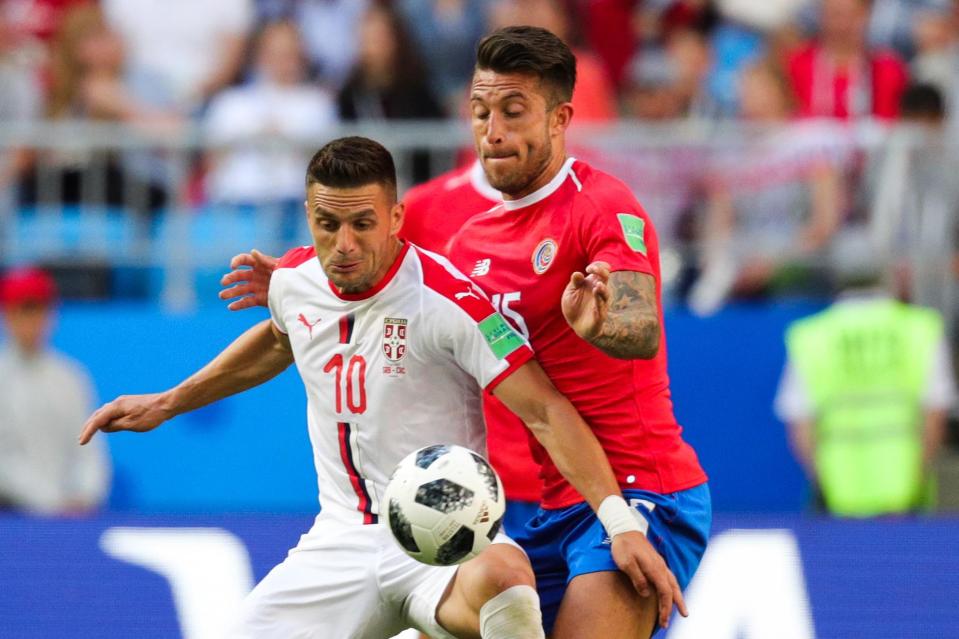  Tadic played as Serbia won their opening World Cup game against Costa Rica