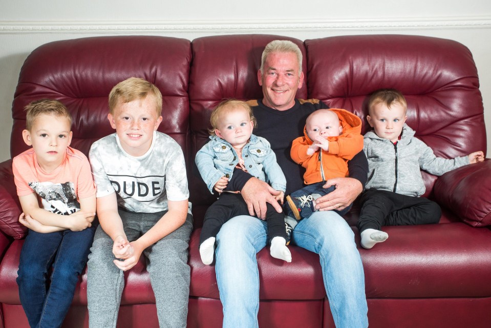 Now Ian is using Angie’s list to help raise his five grandchildren (pictured)