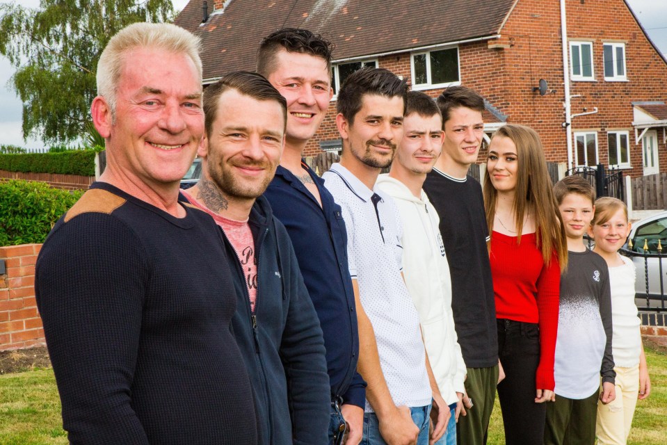 The doting dad has done well to raise all eight of his children on his own after his wife died