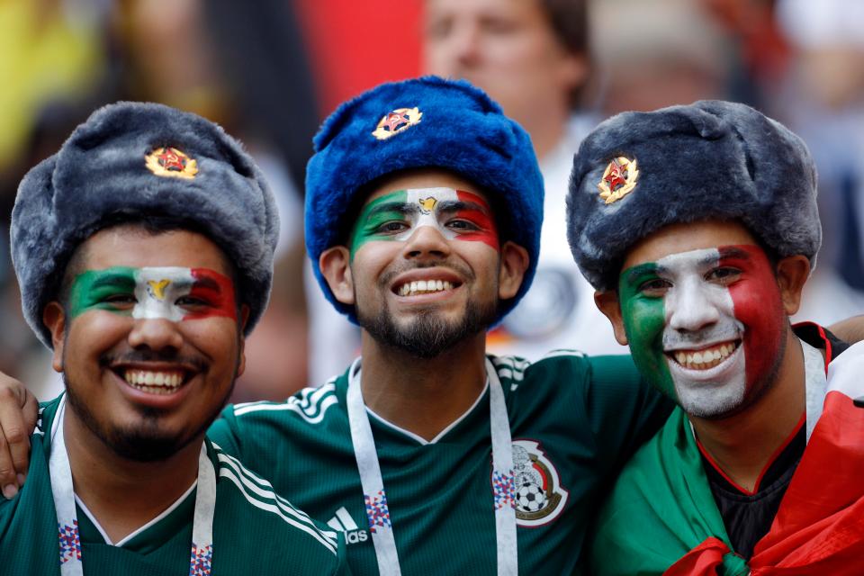  Mexico fans are regularly the most colourful visitors to the World Cup