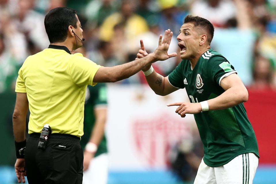  Germany struggled to deal with the runs of Javier Hernandez