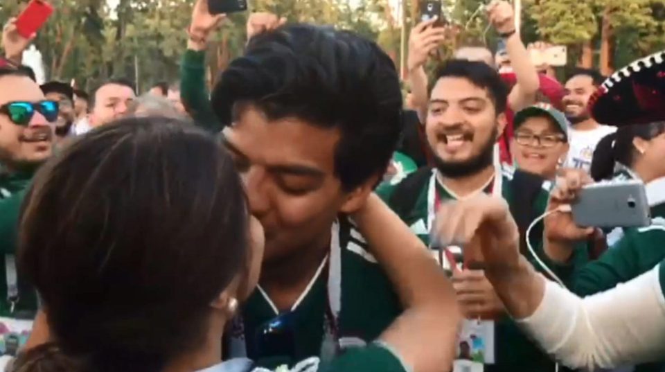  This couple had more to celebrate in Moscow than just a special World Cup win