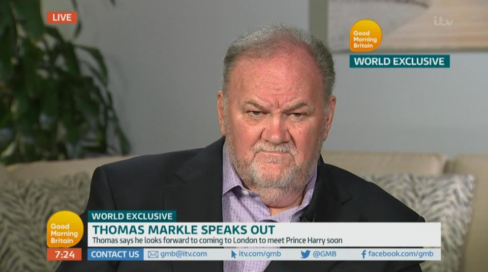  Thomas Markle said his daughter had been welcomed into the royal family