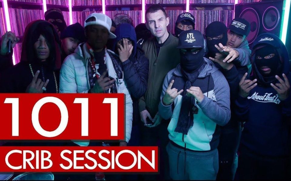  The 1011 drill group, pictured here recording a session with former Radio 1 DJ Tim Westwood, are banned from making music after several of its members were caught as they were about to carry out an attack on the rival 12 World gang