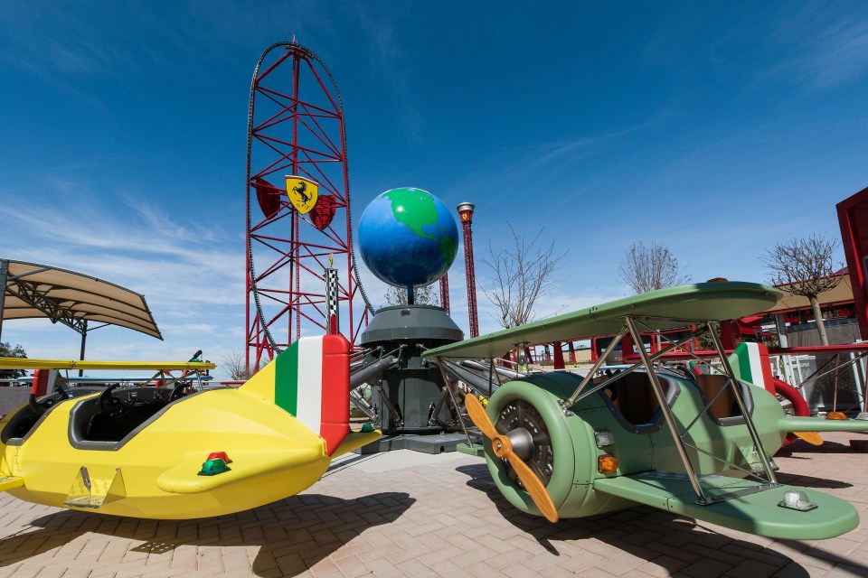 Kids can suit up to change an F1 car’s wheel during a pitstop and drove around a mini Maranello — Ferrari’s real home in Italy