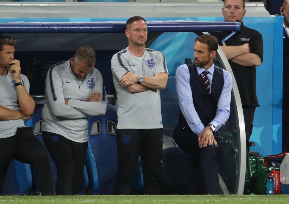  Gareth Southgate could only watch on as the game petered out in the second half