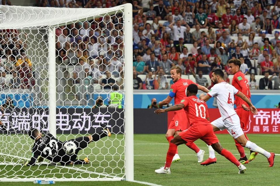  Harry Kane scored his first World Cup goal after 11 minutes