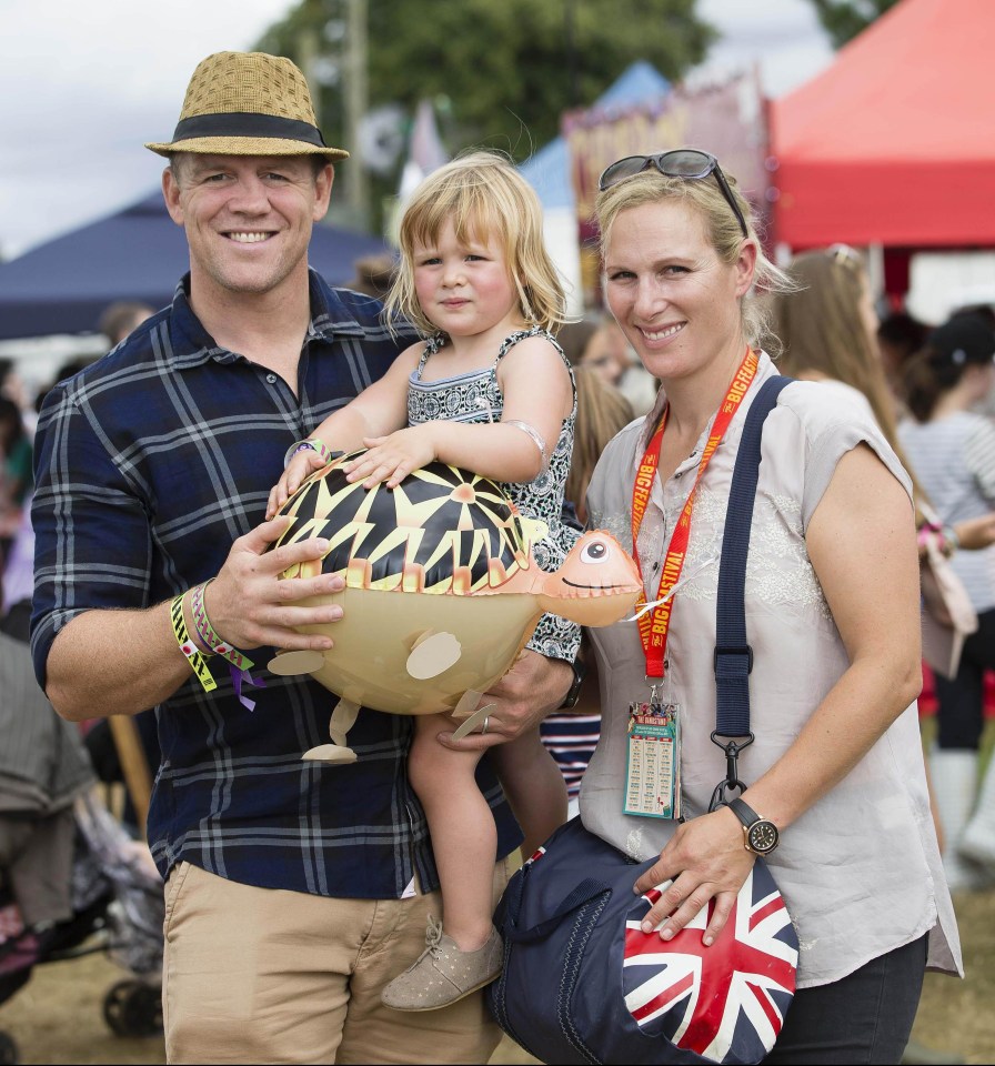 Mike, Zara and daughter Mia pictured in 2016