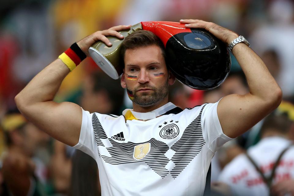  German fans saw their team slump to a shock defeat against Mexico