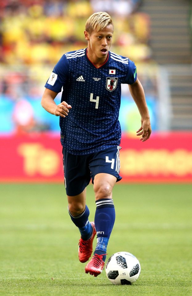  Japan star Keisuke Honda's hairstyle was a lot flatter than his performance