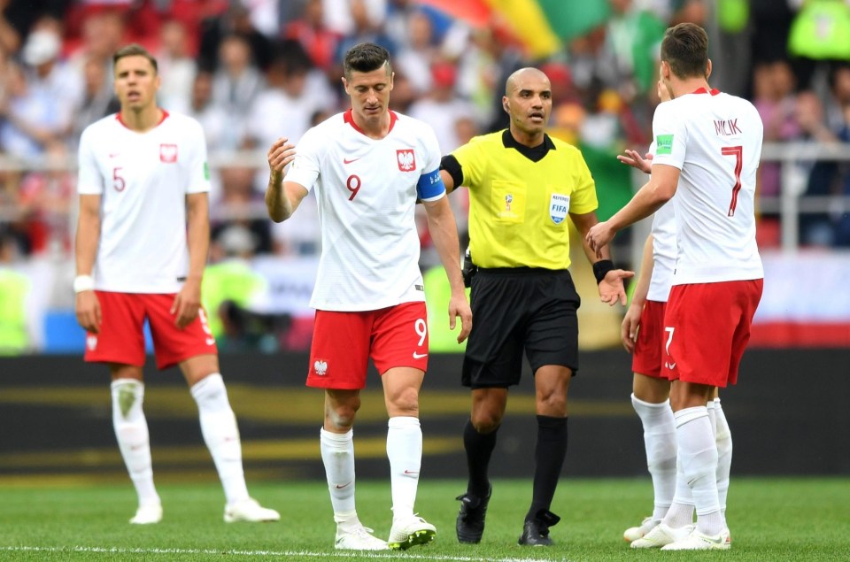 Poland were not helped after referee Nawaf Shukralla waved scorer M’Baye Niang back onto the pitch at a vital moment