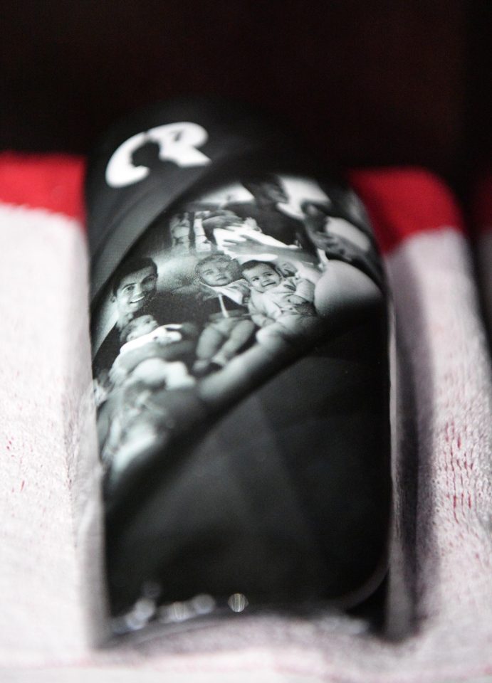 Cristiano Ronaldo has a sweet family picture on one of his shinpads