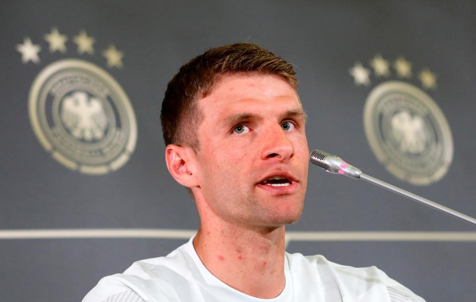  Thomas Muller faced tough questions today