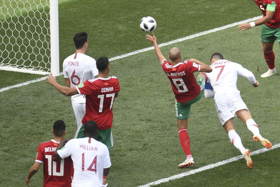  Cristiano Ronaldo scored early against Morocco to net his 85th goal for Portugal