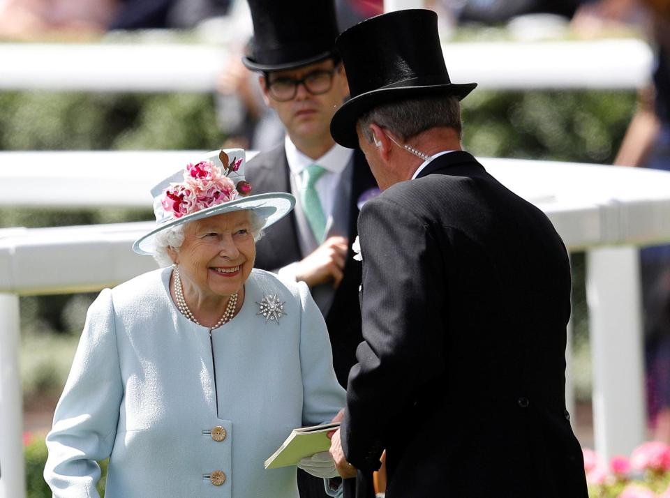  The Queen looked delighted at the prospect of a second day at the races