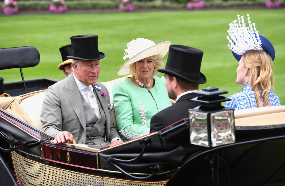  Charles and Camilla shared their carriage with Peter and Autumn Phillips