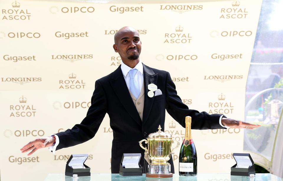  Olympic champion Mo Farah made his first appearance at the event