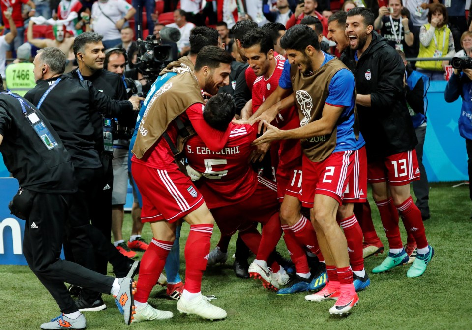 The Iranian joy was short lived as they did not see the offside flag raised