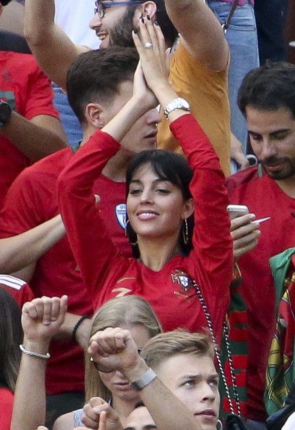  Georgina sparked engagement rumours when she was seen sporting a new ring during the 2018 World Cup