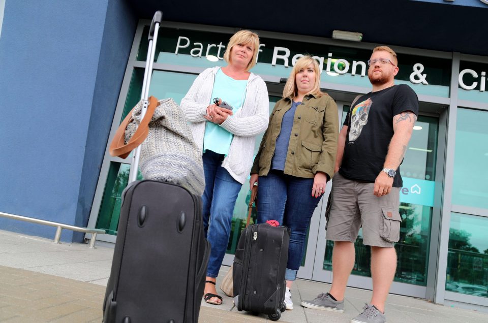  Lisa Russell and friends Charlotte and Aiden Thorn found their car key was missing and were left stranded at the airport