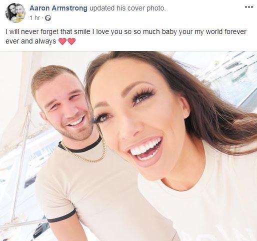 Sophie’s boyfriend Aaron Armstrong broke the news of her death on social media