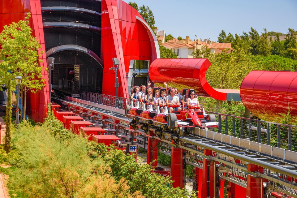 The queues had all but disappeared by afternoon in Ferrari Land