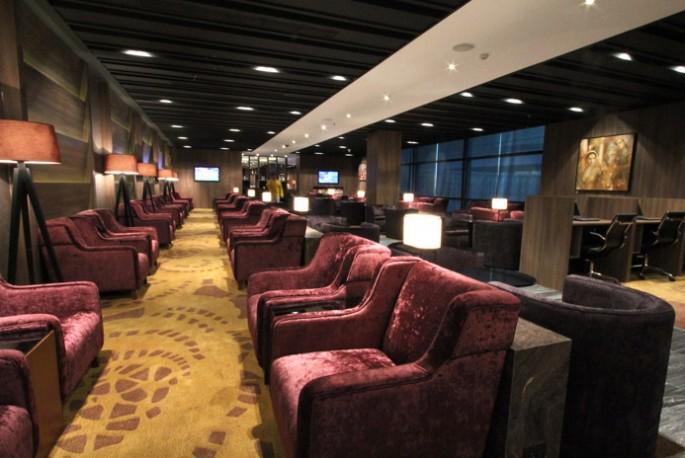  The Plaza Premium Lounge at Indira Gandhi International Airport has plush surroundings as well as places to charge your phone