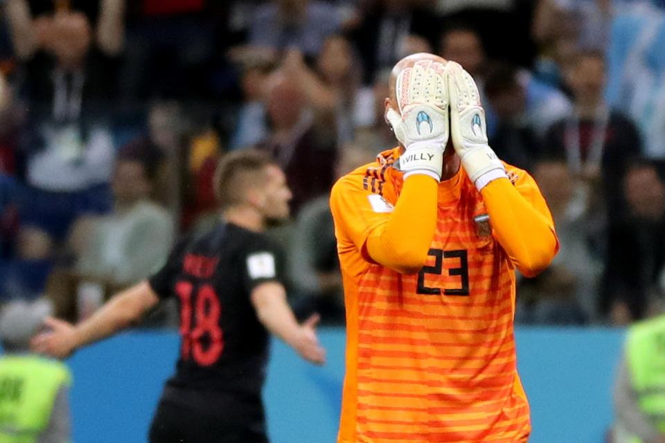  Caballero couldn't believe he'd pulled off the error of the tournament so far