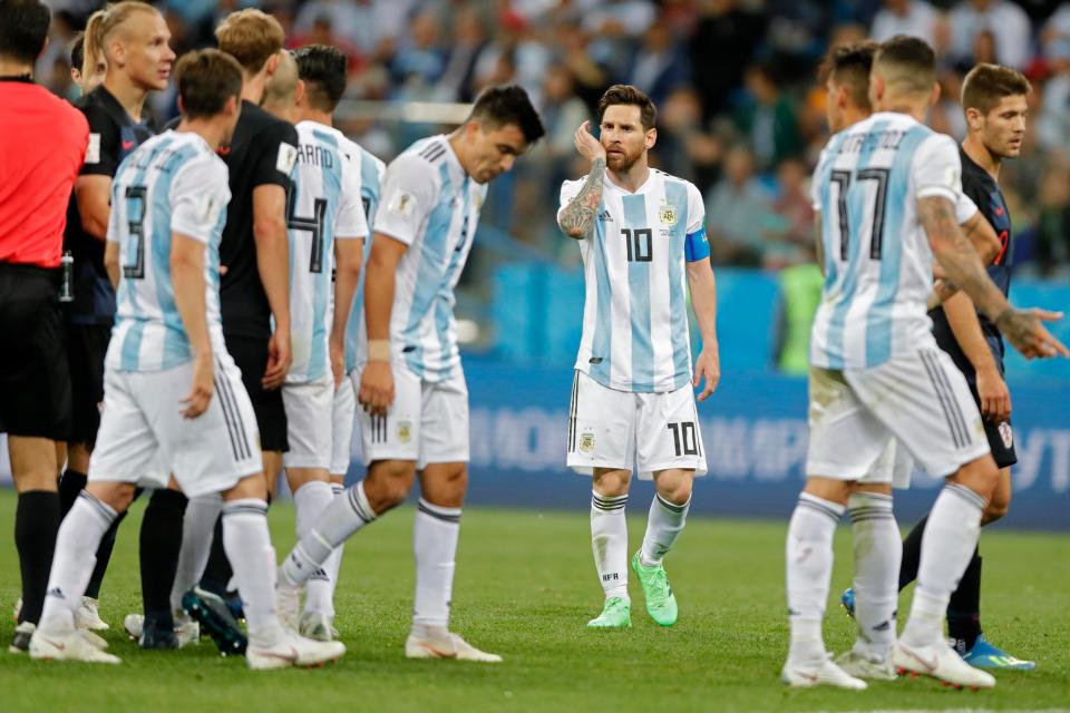  Argentina are facing the possibility of an early exit from the World Cup