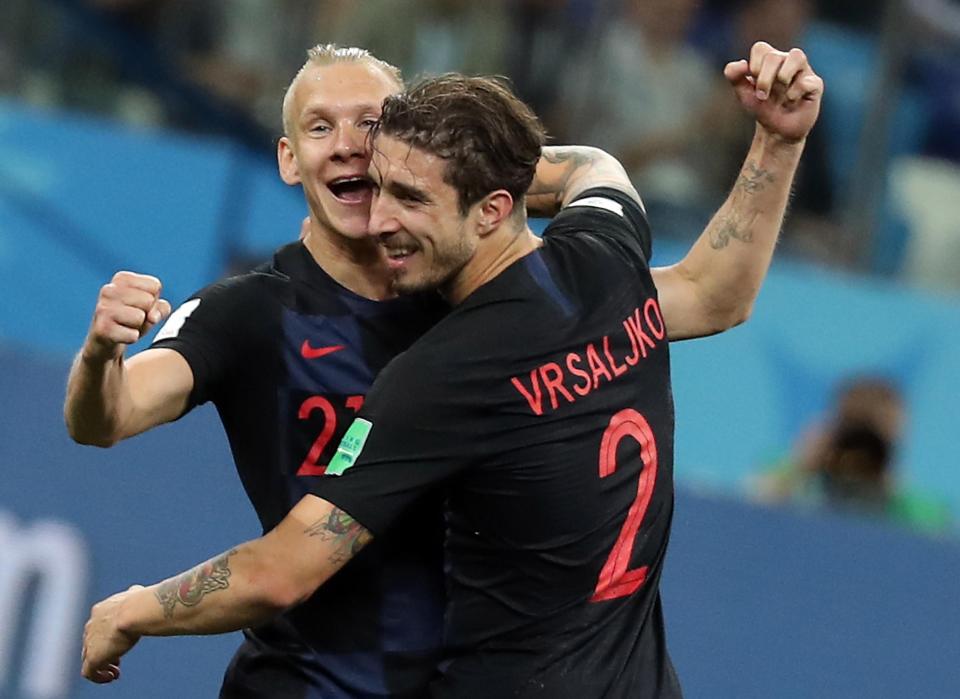  Sime Vrsaljko enjoyed sticking the boot in on Argentina