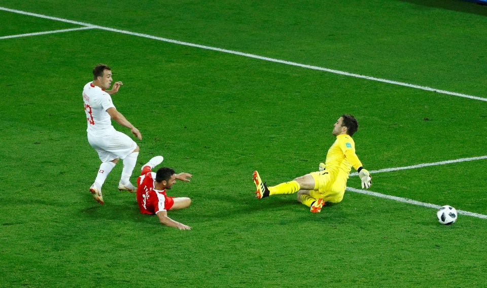 Xherdan Shaqiri slots home a 90th-minute winner