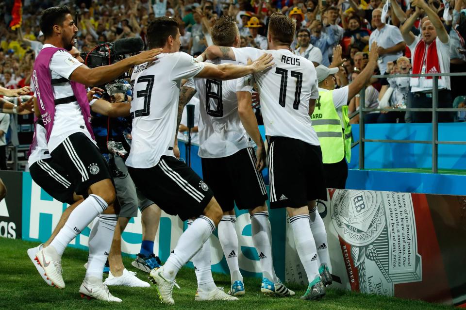  Toni Kroos was the hero as Germany celebrated a last-gasp win