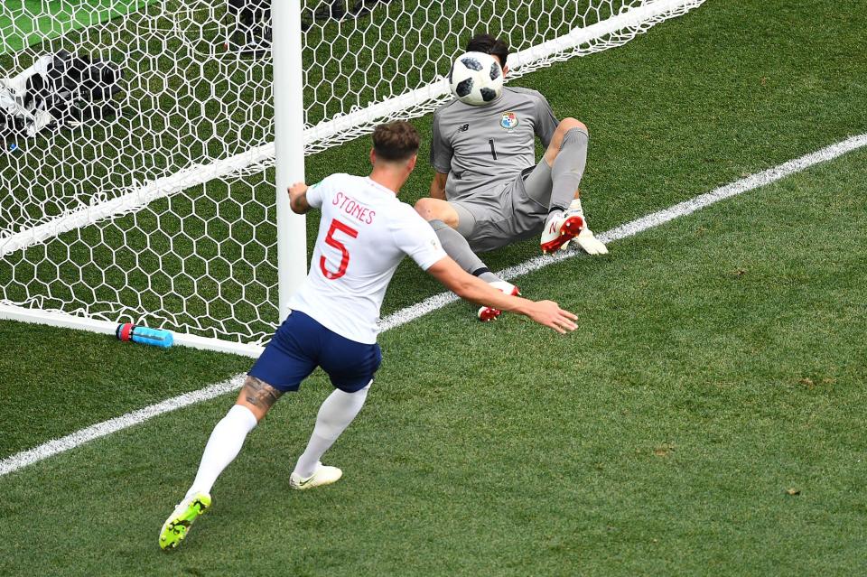  Manchester City centre-back John Stones scored two headers against the Central Americans